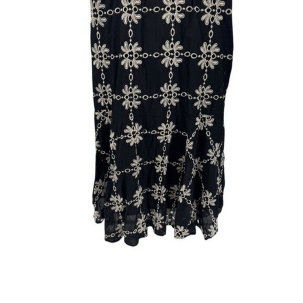 Tuckernuck NEW Black Eyelet Lewis Puff Sleeve Embroidered Maxi Dress Size M - Picture 9 of 11